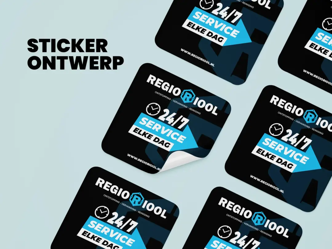 Sticker ontwerp Regioriool Waddinxveen - Gouda - Ontstopping